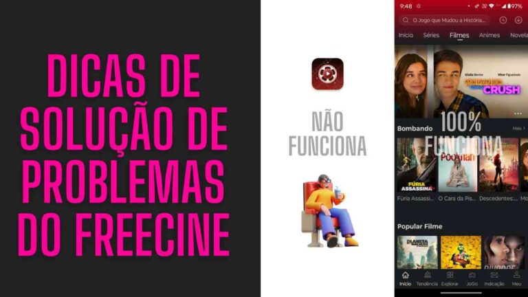 Dicas de solução de problemas do Freecine